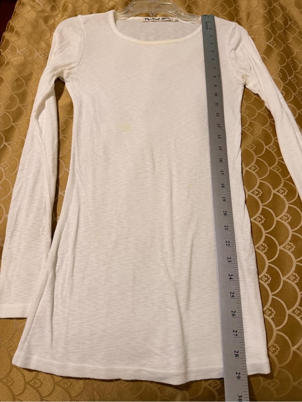 Michael Stars - Long Sleeve White Crew Neck Tee, Size: One Size Fits Most - Picture 9 of 9